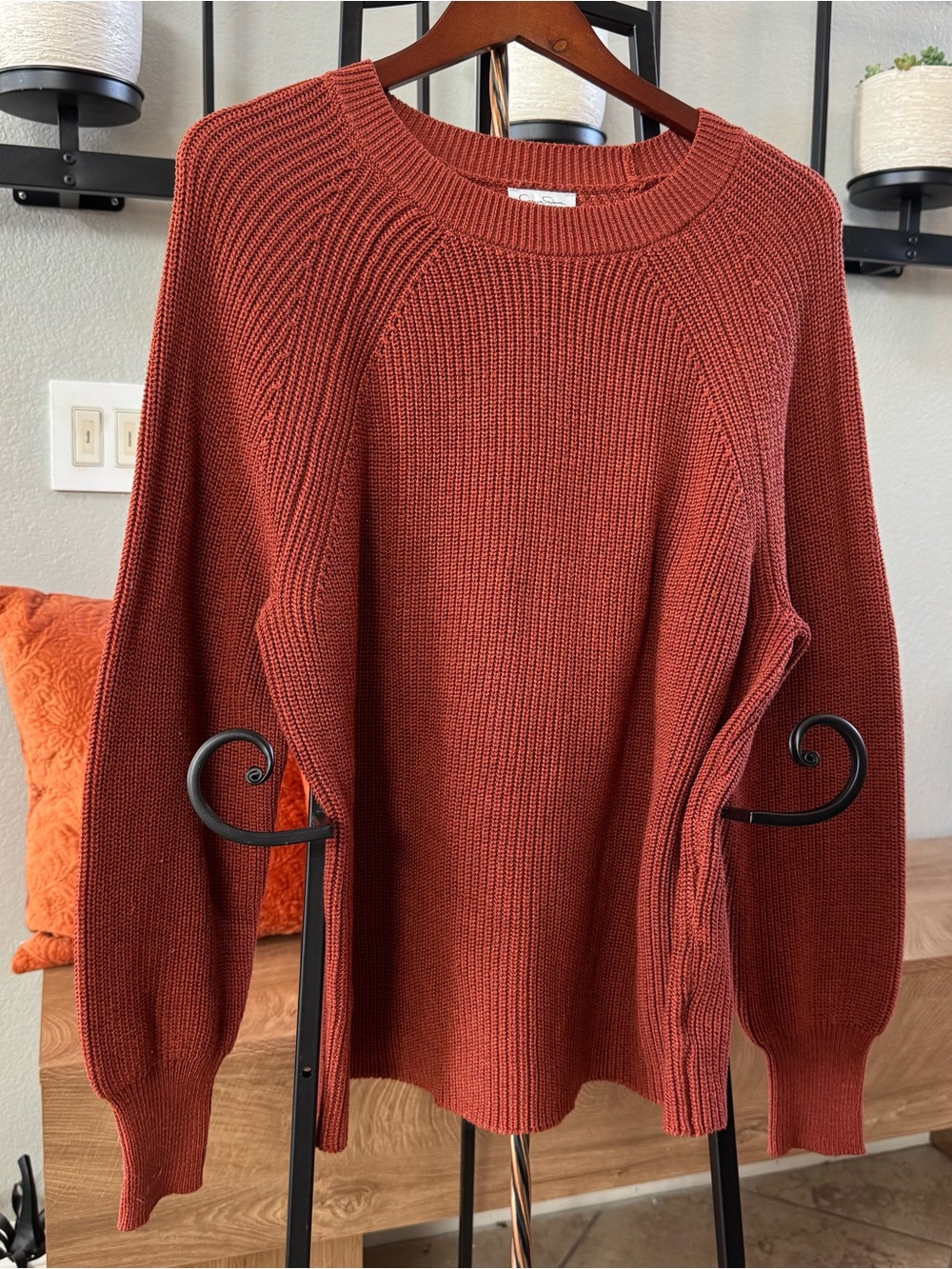 Jessica Simpson Rust Orange Crewneck Sweater